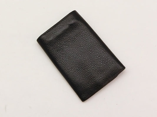 CHANEL Caviar Skin Coco Mark Key Case/Key Holder