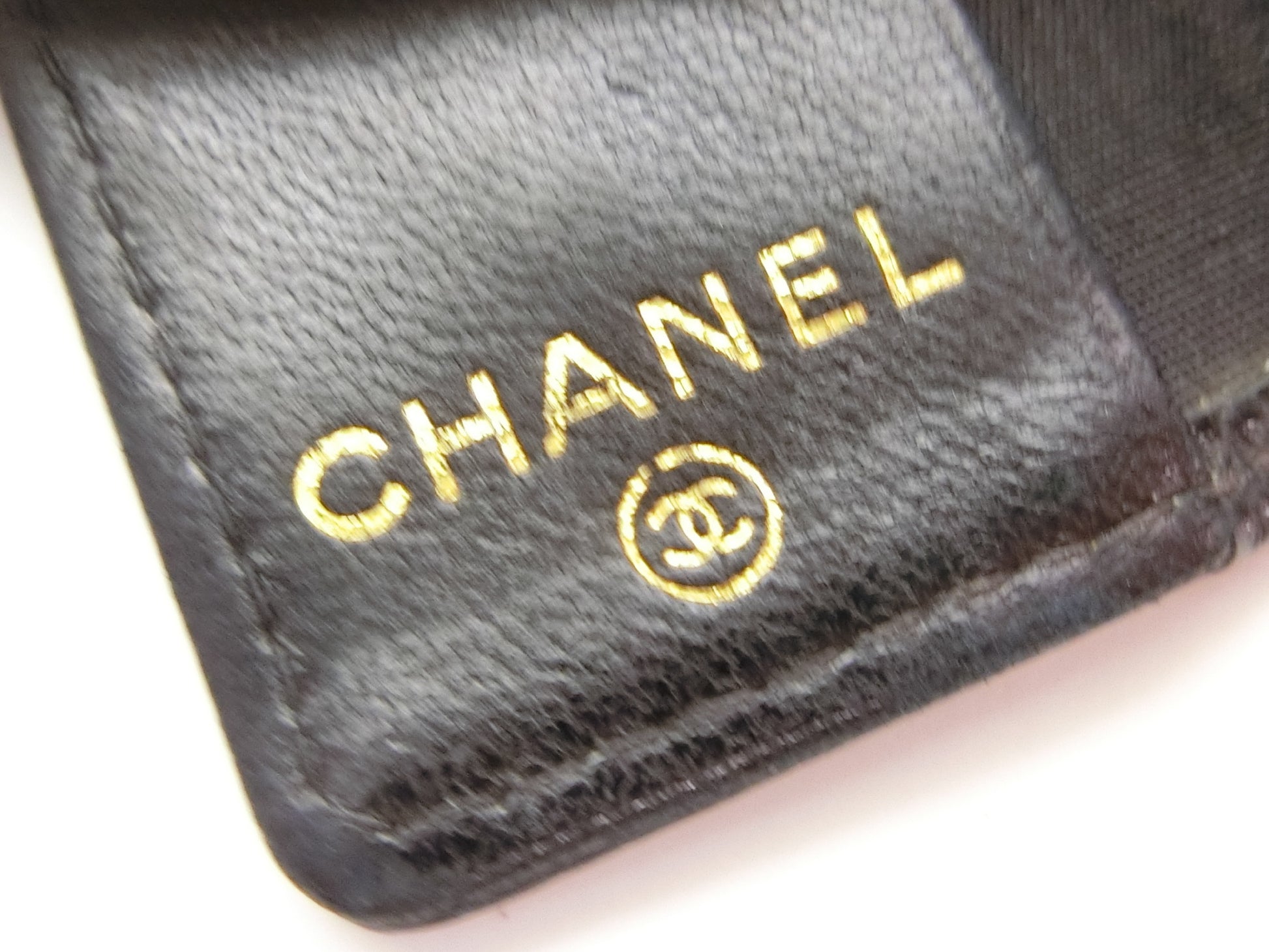 CHANEL Caviar Skin Coco Mark Key Case/Key Holder