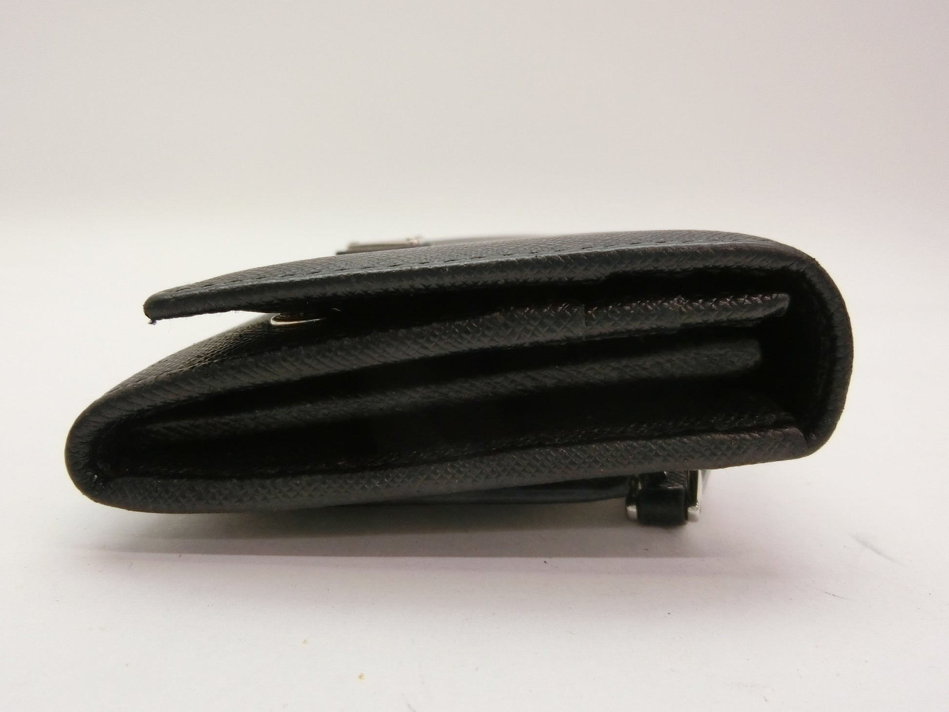 PRADA Saffiano Triangle Logo Wallet