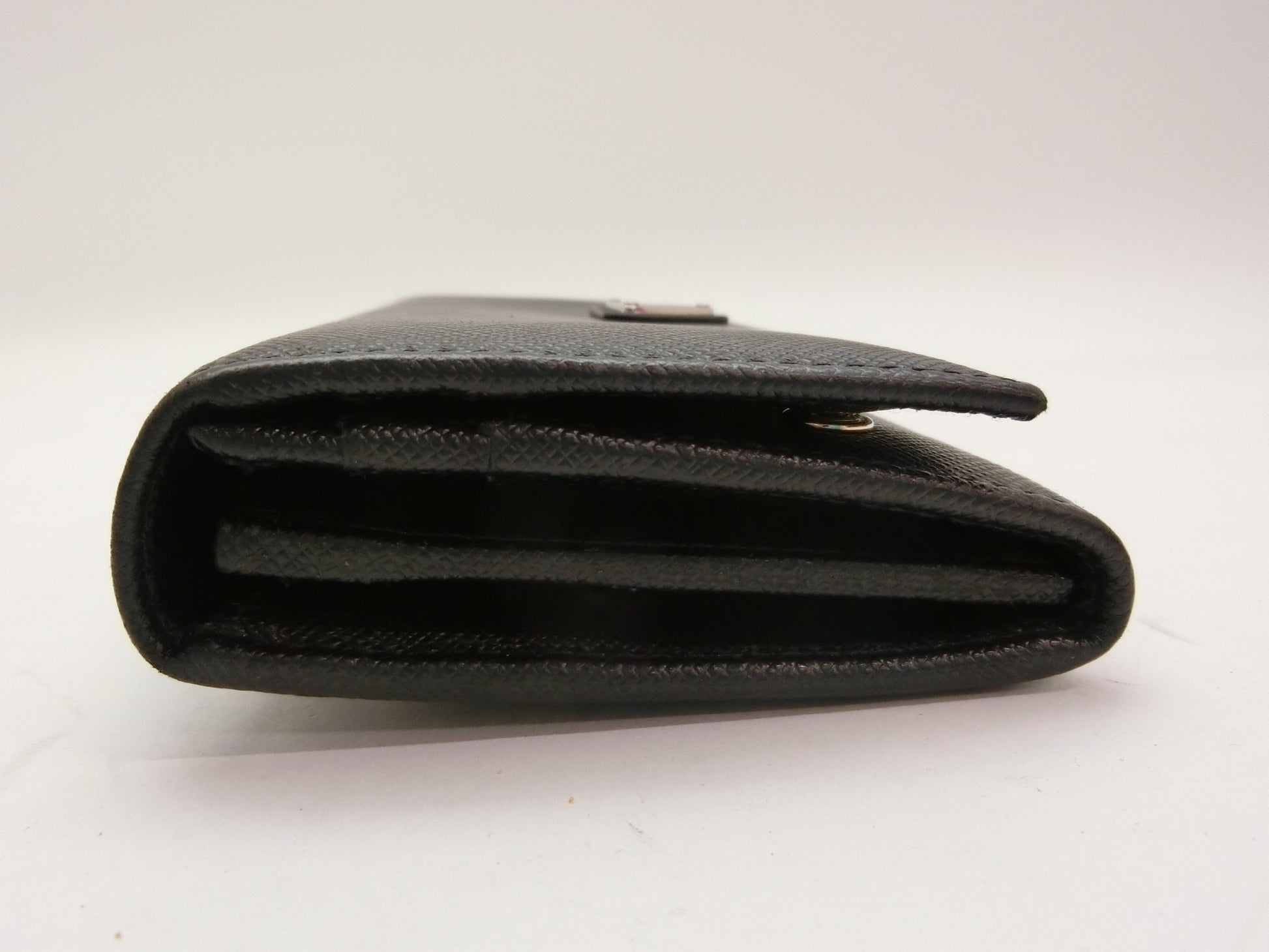 PRADA Saffiano Triangle Logo Wallet