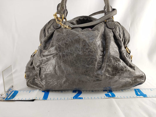 Miu Miu Gray 2-Way Handbag