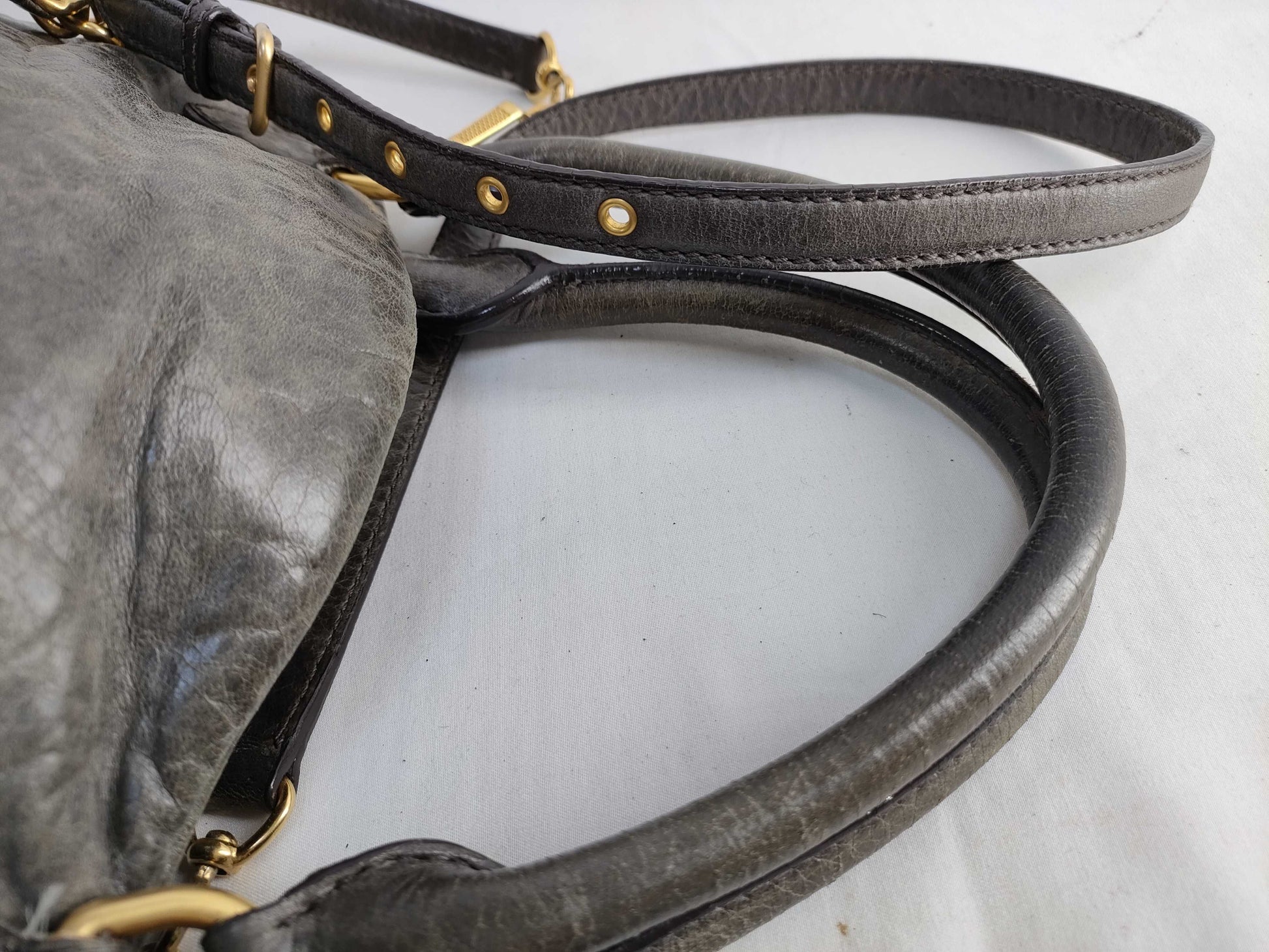 Miu Miu Gray 2-Way Handbag