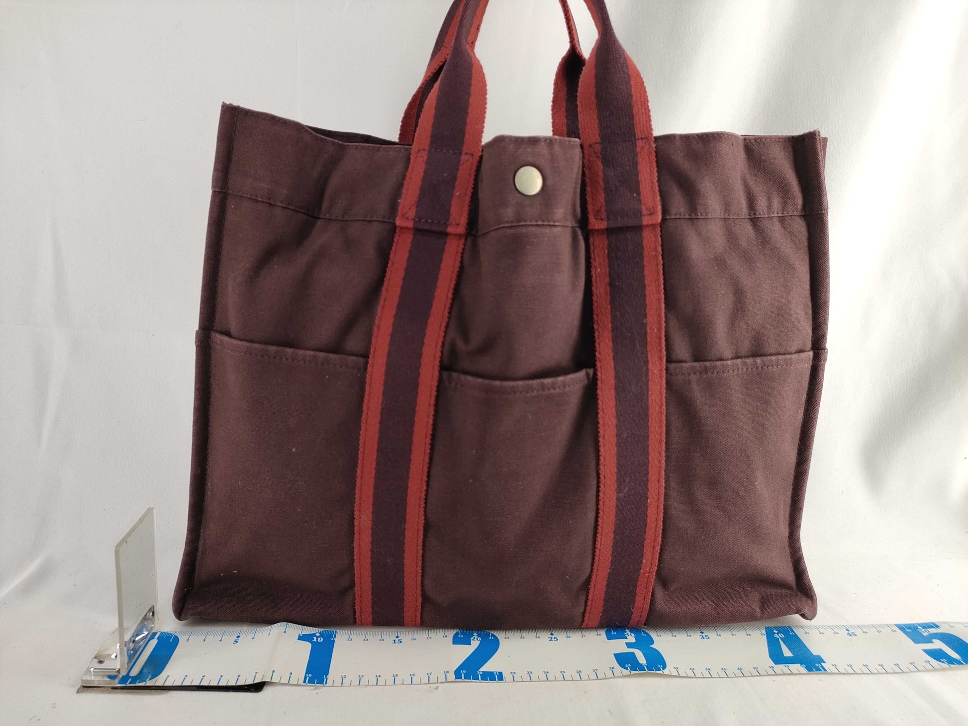 HERMES Foul Tou Foul Tou Red Tote Bag