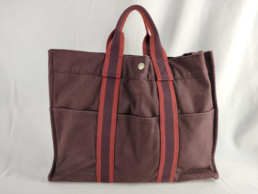 HERMES Foul Tou Foul Tou Red Tote Bag