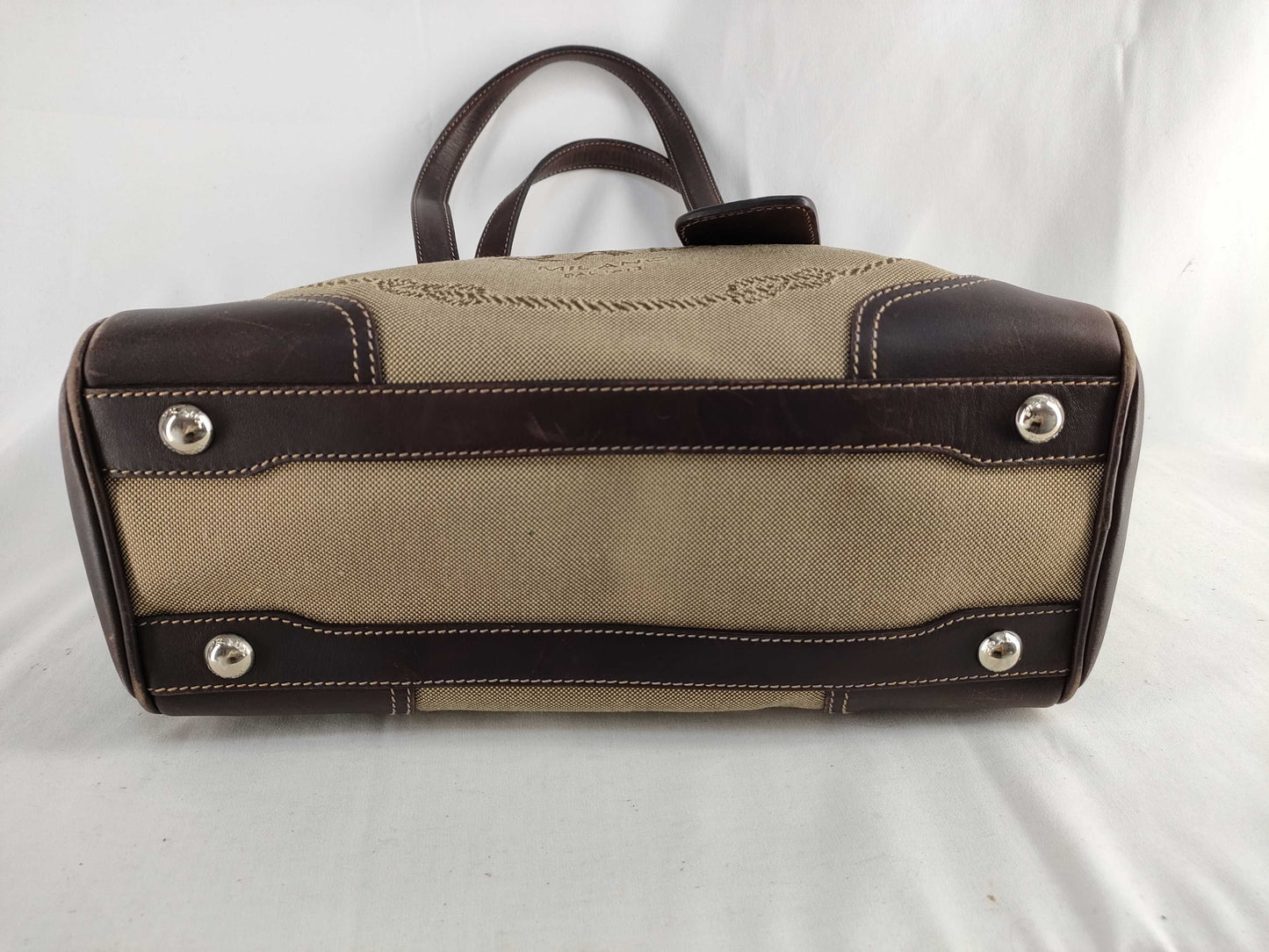 PRADA logo jacquard handbag