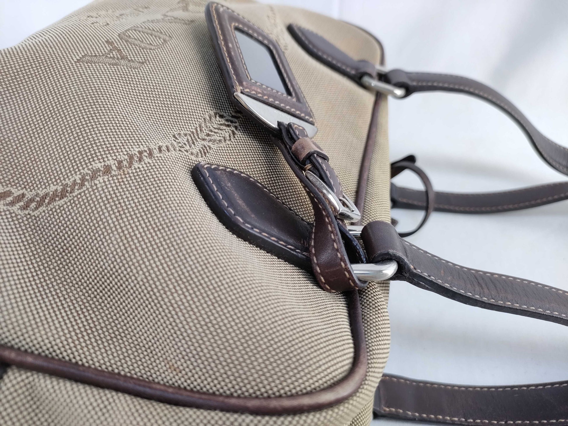 PRADA logo jacquard handbag