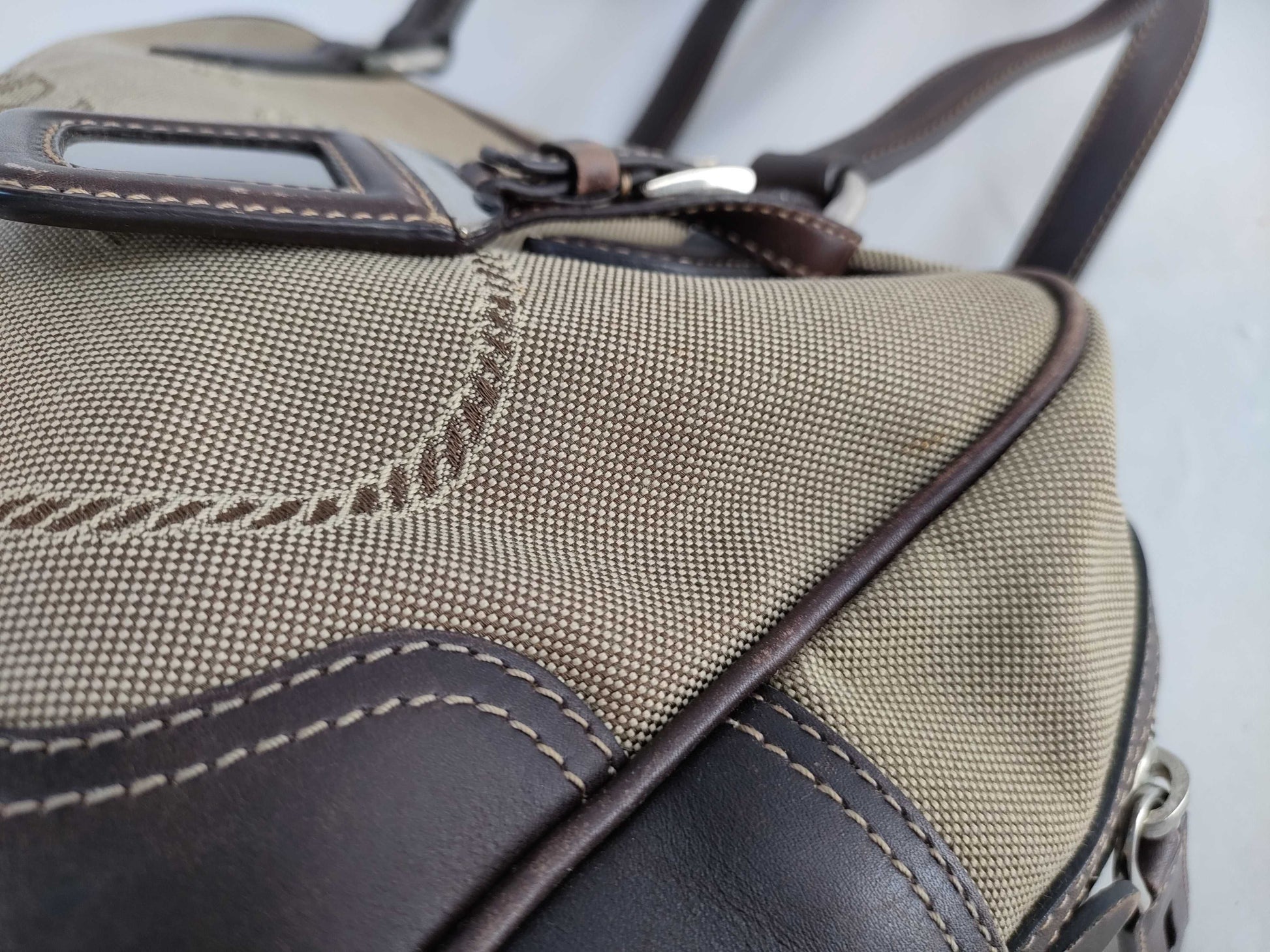 PRADA logo jacquard handbag