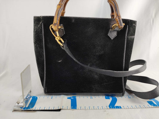 GUCCI Bamboo Old Gucci Bamboo 2-way Shoulder Handbag