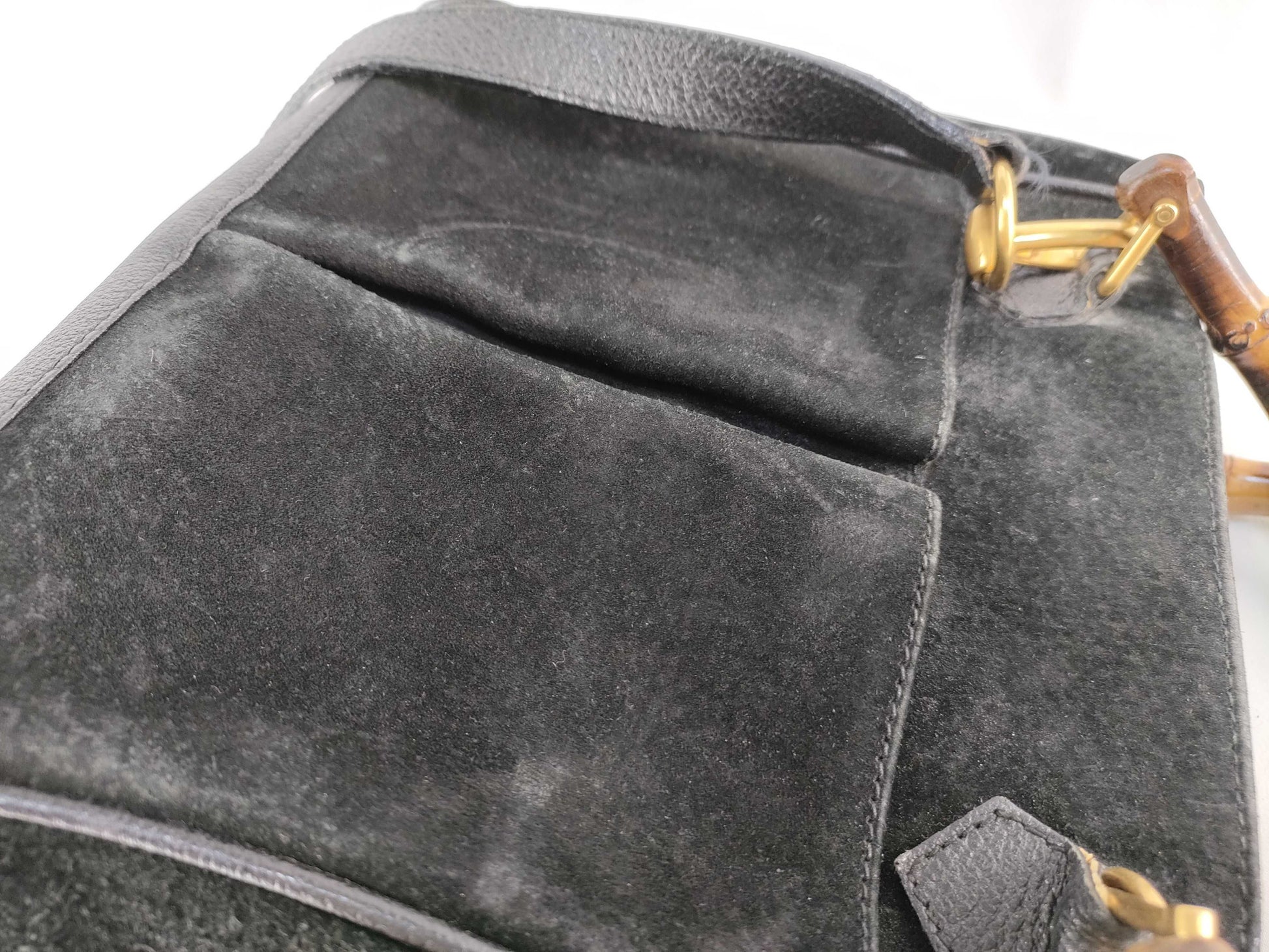GUCCI Bamboo Old Gucci Bamboo 2-way Shoulder Handbag