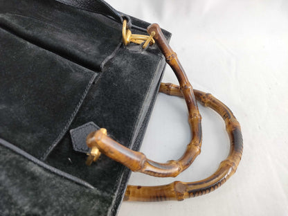 GUCCI Bamboo Old Gucci Bamboo 2-way Shoulder Handbag