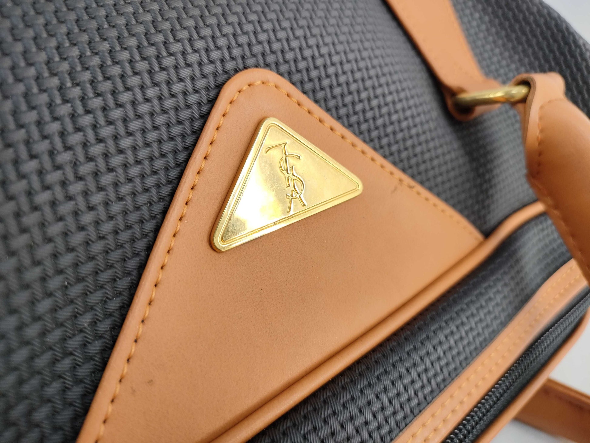 Yves Saint Laurent PVC Leather Black Handbag