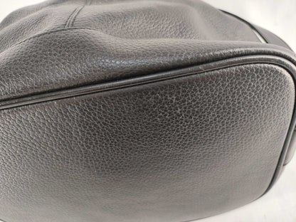 BURBERRY Drawstring Leather Shoulder Bag