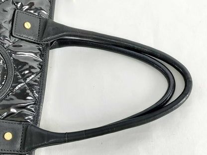 Tory Burch Quilted Tote Black Tote Bag