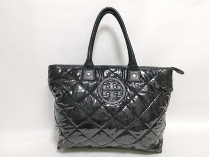 Tory Burch Quilted Tote Black Tote Bag