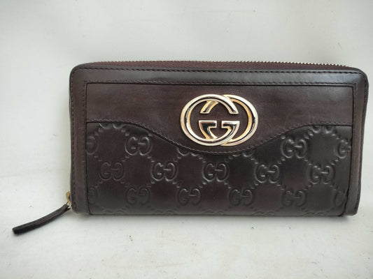 GUCCI Guccissima GUCCI Interlocking Round Zip Wallet 308012 Wallet