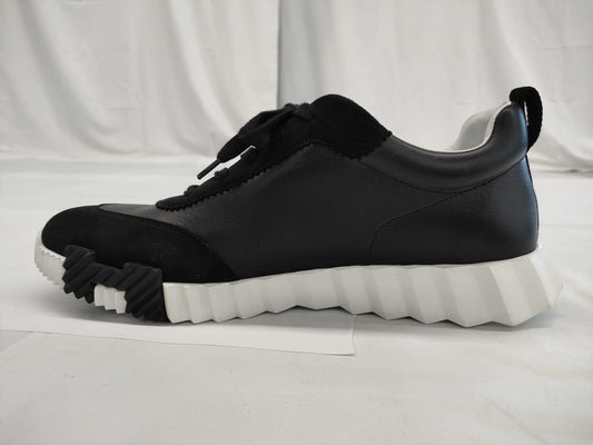 HERMES HERMES Men's Bouncing Sneakers Black Leather Size 43 Sneakers
