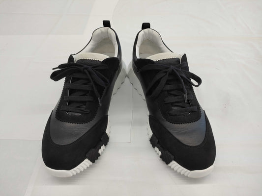 HERMES HERMES Men's Bouncing Sneakers Black Leather Size 43 Sneakers