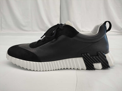 HERMES HERMES Men's Bouncing Sneakers Black Leather Size 43 Sneakers