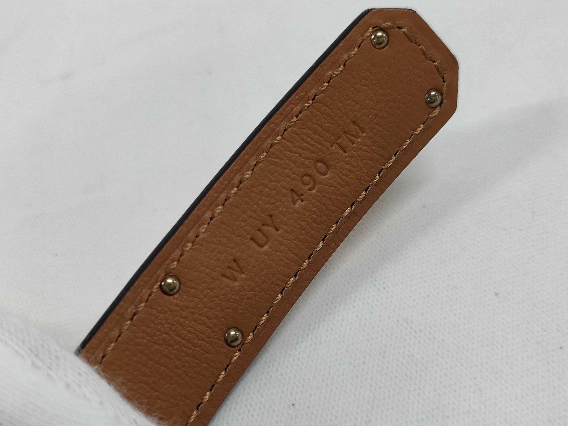 HERMES Kelly Belt, W Stamp, Black, NOIR, Gold Hardware