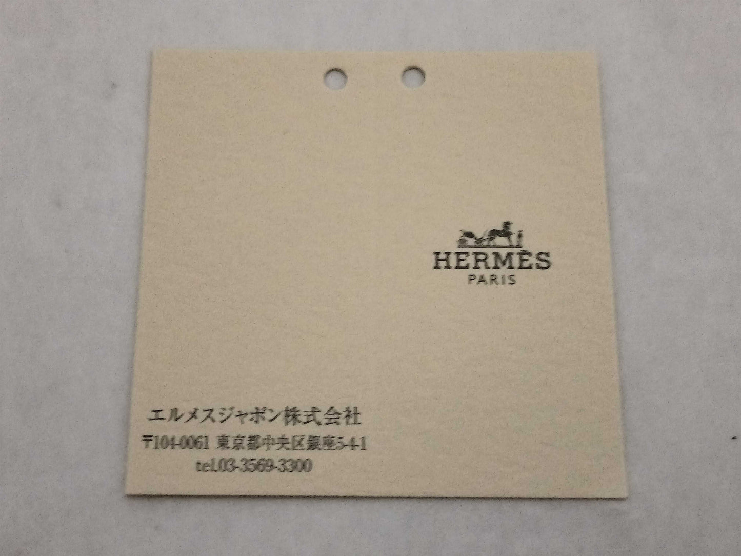 HERMES W Stamp HERMES Calvi Duo W Stamp Gray Unused Card Case/Pass Case/Business Card Holder