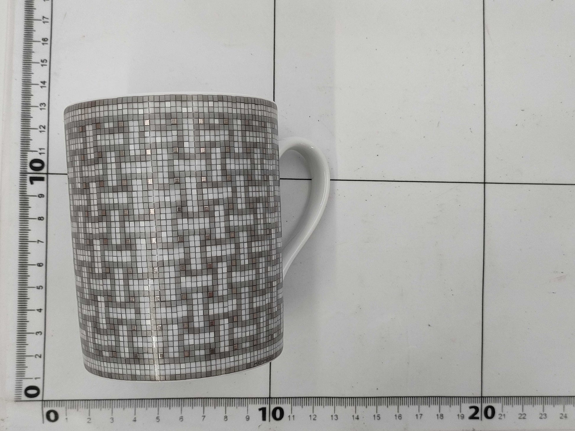 HERMES HERMES Mug Mosaic Silver Cup