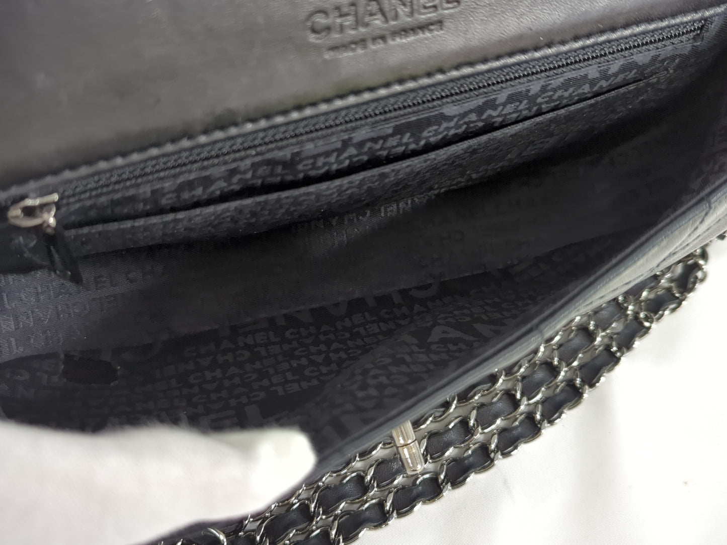 CHANEL Chocolate Bar Chain Shoulder Bag, No. 8