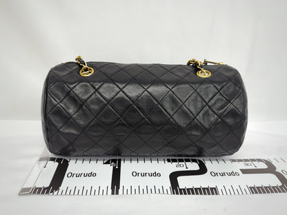 CHANEL Cylindrical Chain Boston Bag, Black, No. 1, Shoulder Bag