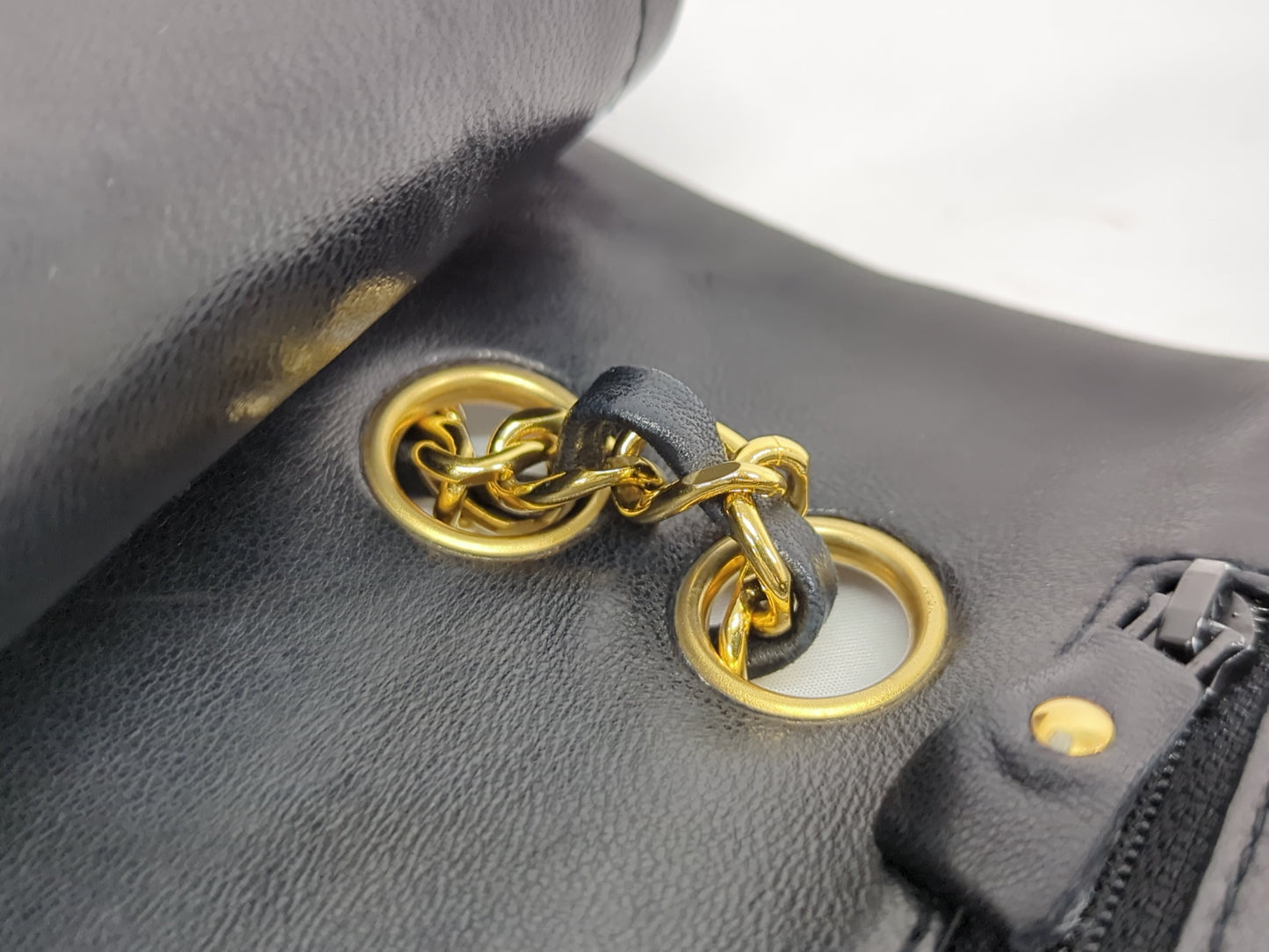 CHANEL Lambskin V-Stitch Double Flap Shoulder Bag, No. 1