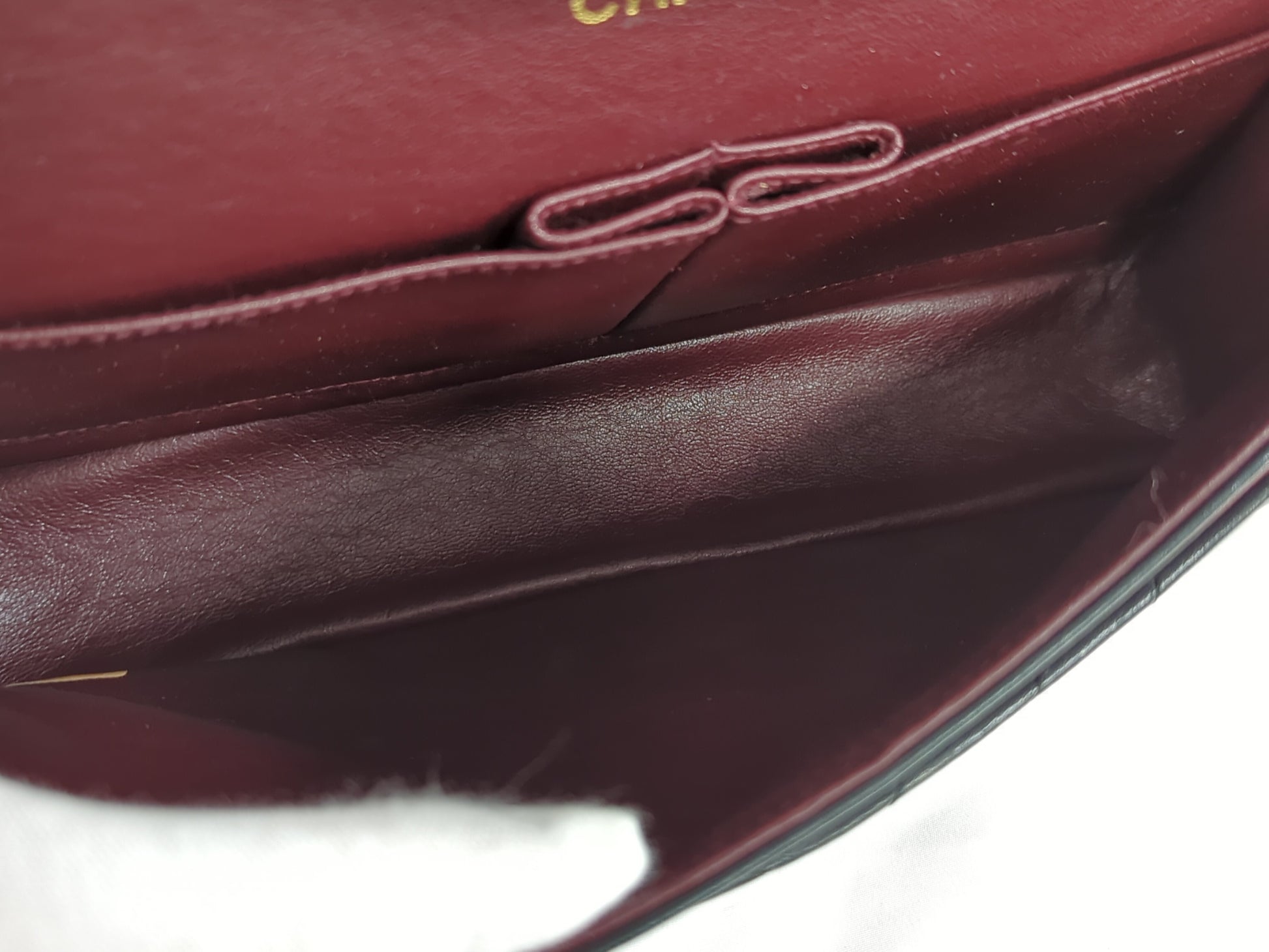 CHANEL Lambskin V-Stitch Double Flap Shoulder Bag, No. 1