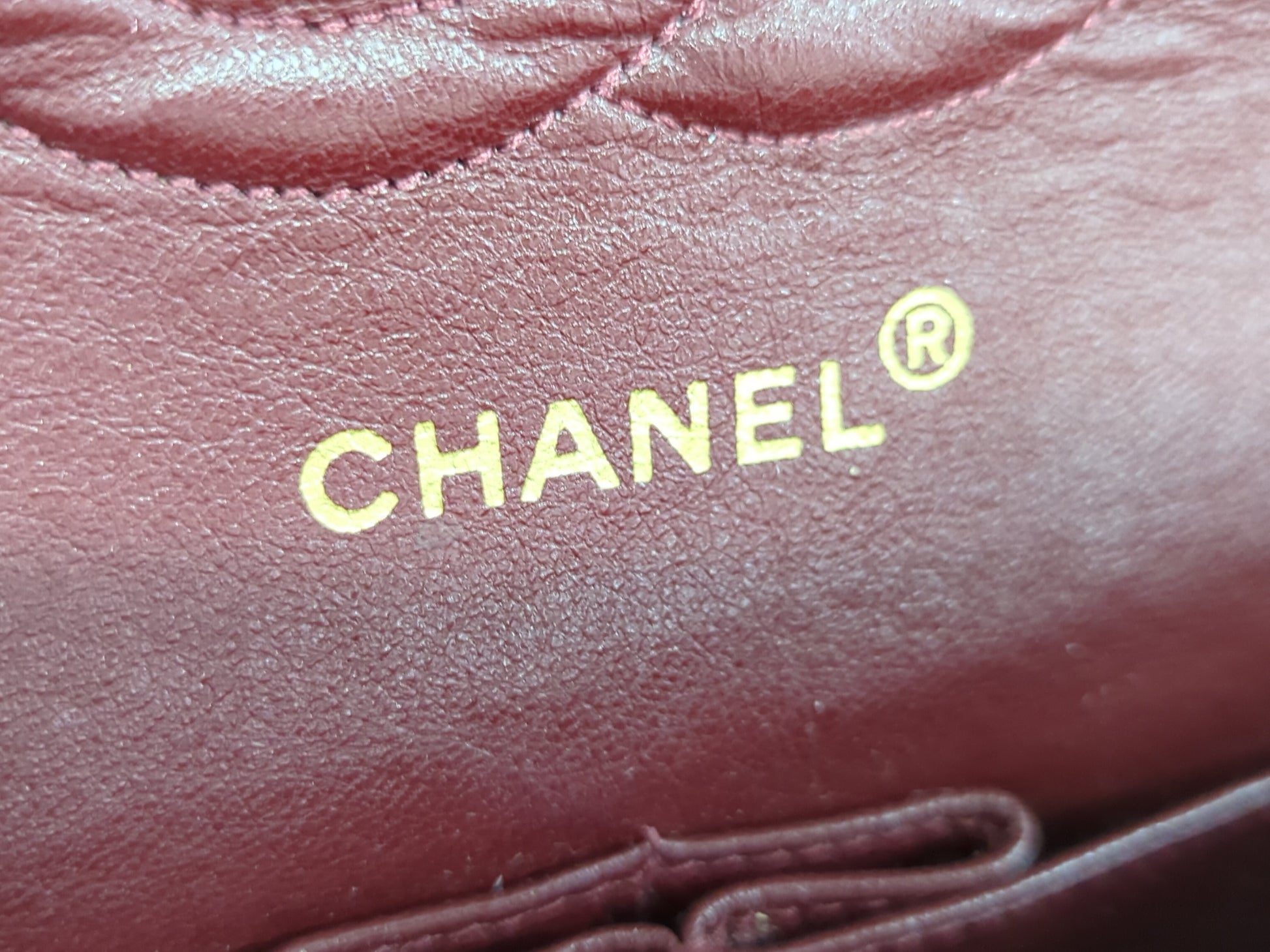 CHANEL Lambskin V-Stitch Double Flap Shoulder Bag, No. 1