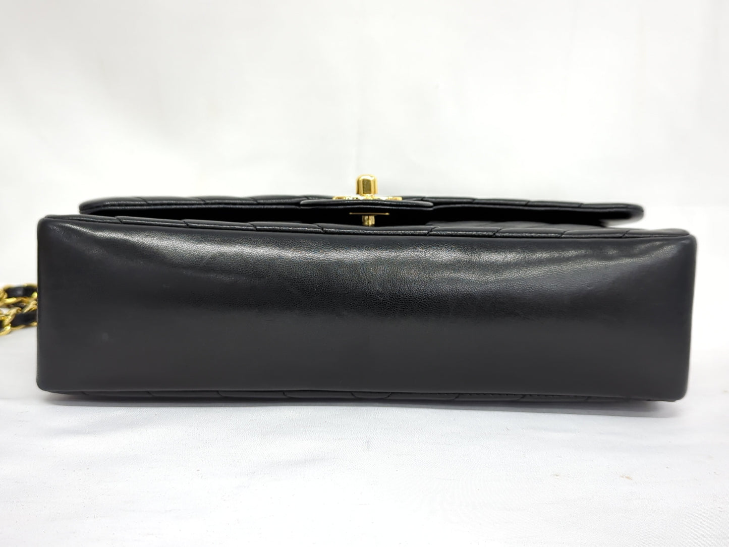 CHANEL Lambskin V-Stitch Double Flap Shoulder Bag, No. 1