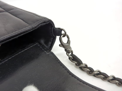 CHANEL Lambskin Chocolate Bar Chain Shoulder Bag with Silver Hardware, No. 6