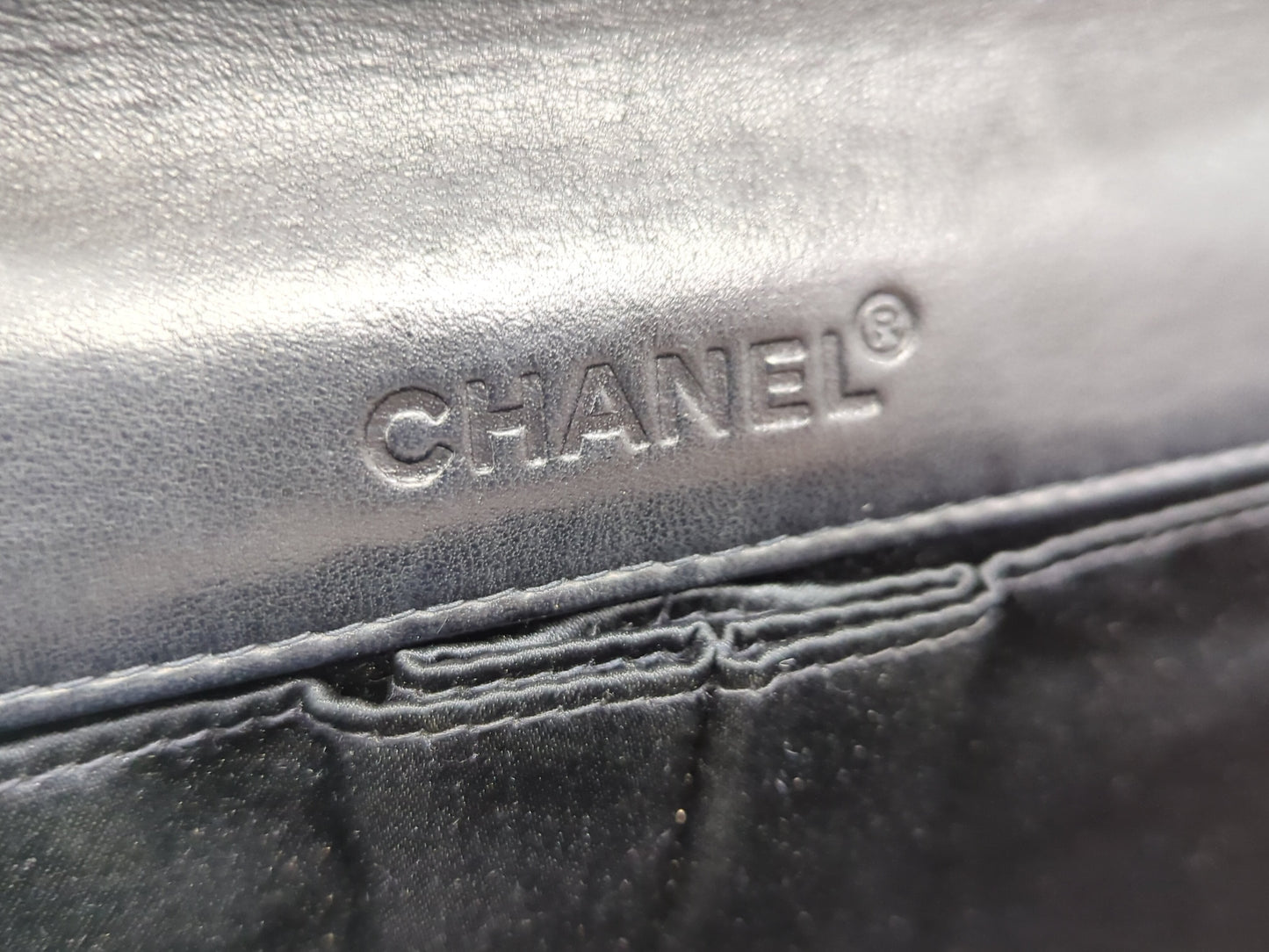 CHANEL Lambskin Chocolate Bar Chain Shoulder Bag with Silver Hardware, No. 6