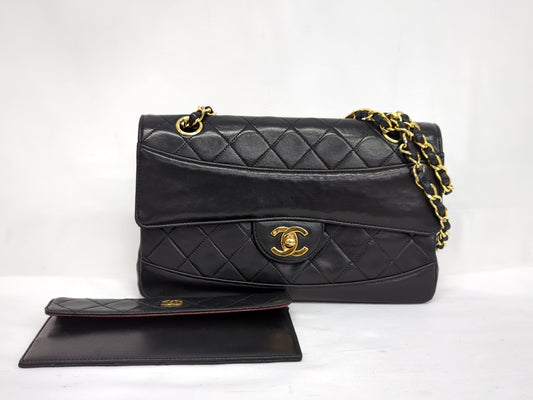 CHANEL Lambskin Matelasse Chain Shoulder Bag with Pouch, #1