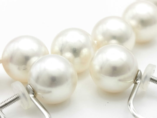 Akoya pearls, diameter approx. 9.0-9.5mm, silver, 51.4g / Akoya pearls, diameter approx. 9.0-9.5mm, 18K white gold, 3.1g Other accessories 