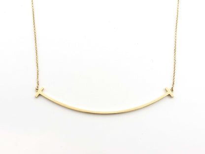 Tiffany & Co. T Smile Large Au750 3.7g Necklace 