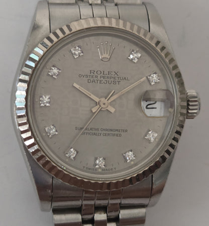 ROLEX 68274G N578026 Silver Pre-Con Boys' Watch