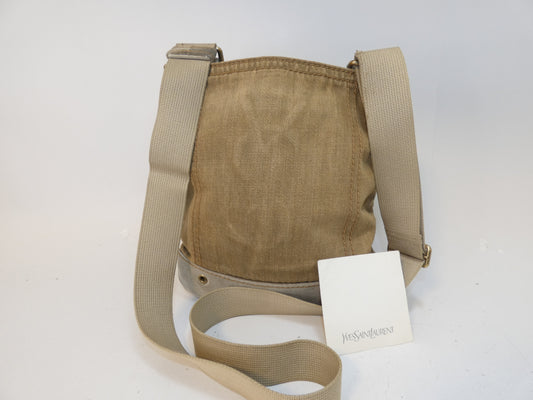 Yves Saint Laurent Canvas Suede Shoulder Bag