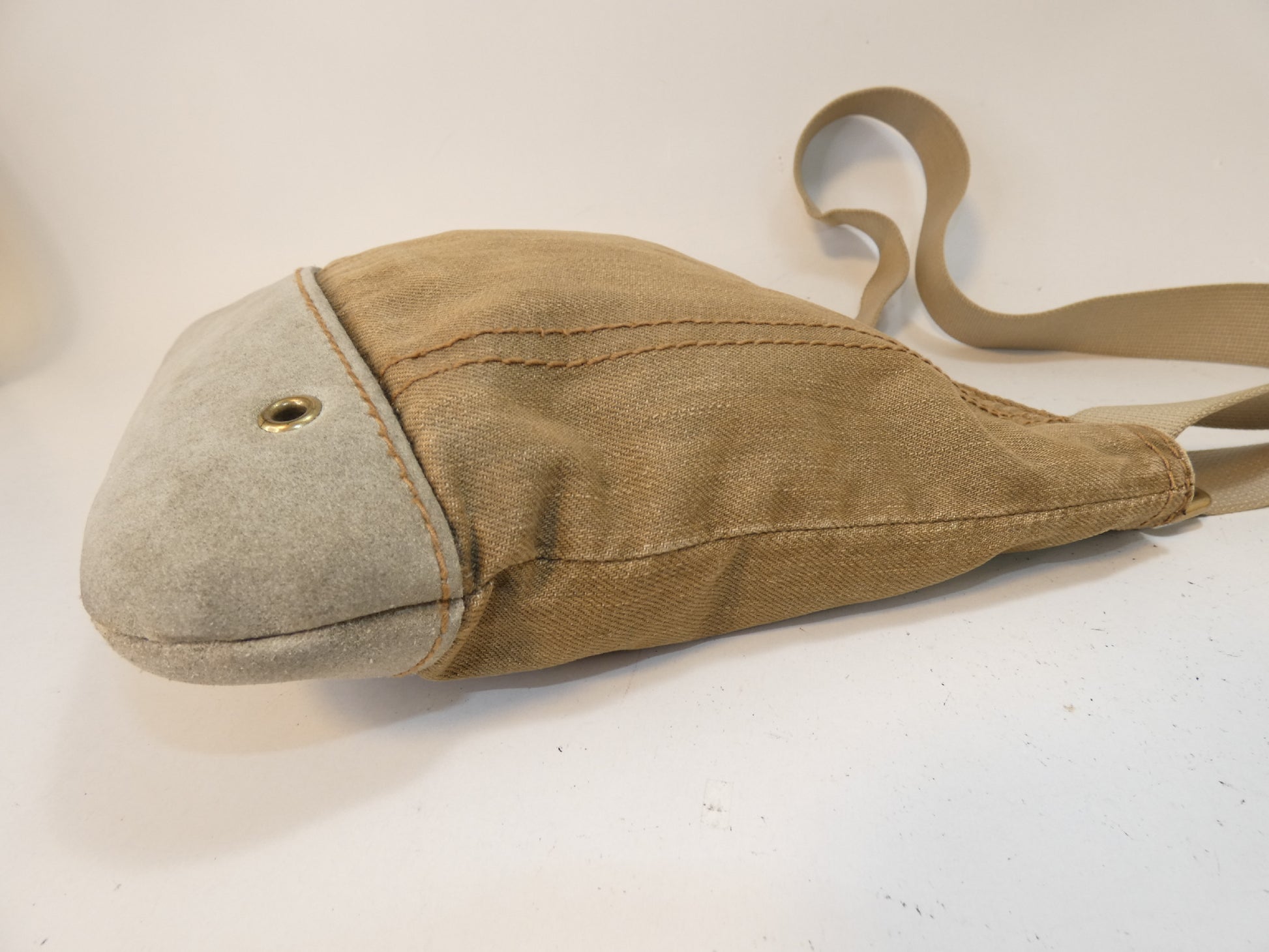 Yves Saint Laurent Canvas Suede Shoulder Bag