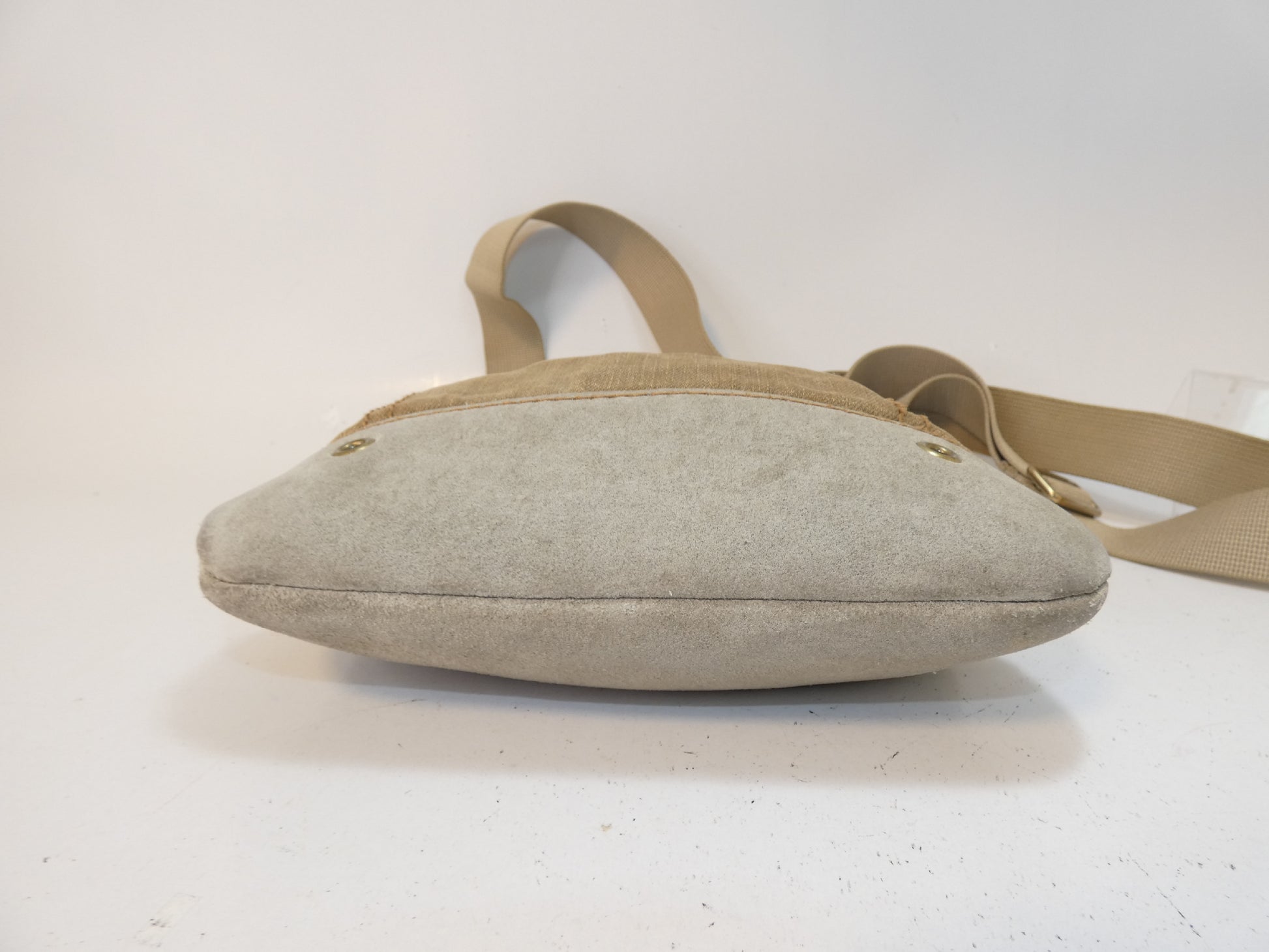 Yves Saint Laurent Canvas Suede Shoulder Bag