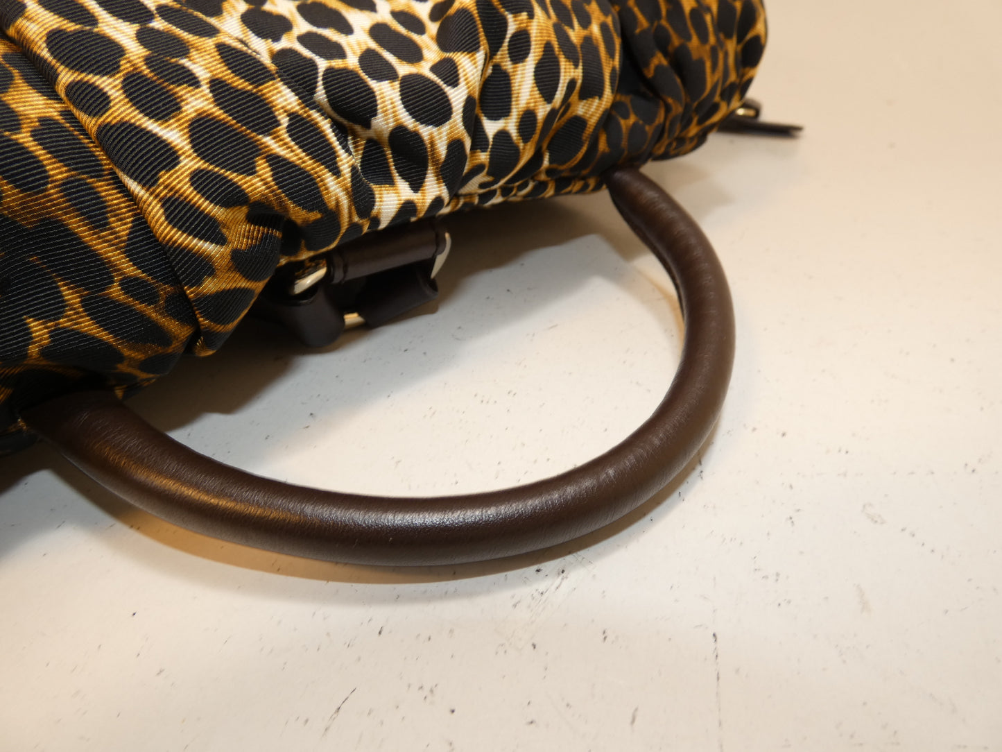 D&G Leopard Print Fringe Chain Backpack