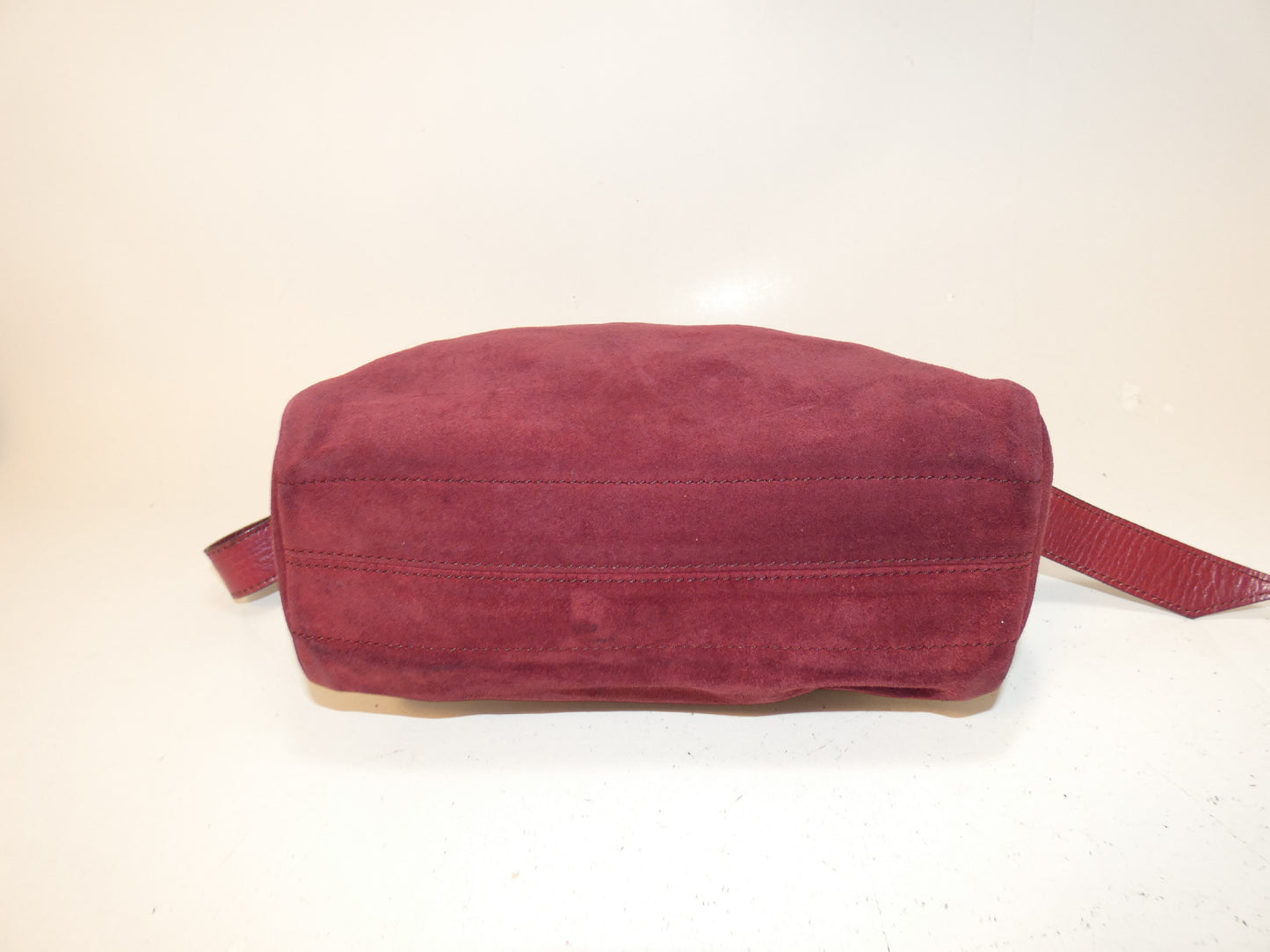 LOEWE Anagram Suede Bordeaux Shoulder Bag