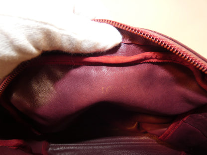 LOEWE Anagram Suede Bordeaux Shoulder Bag