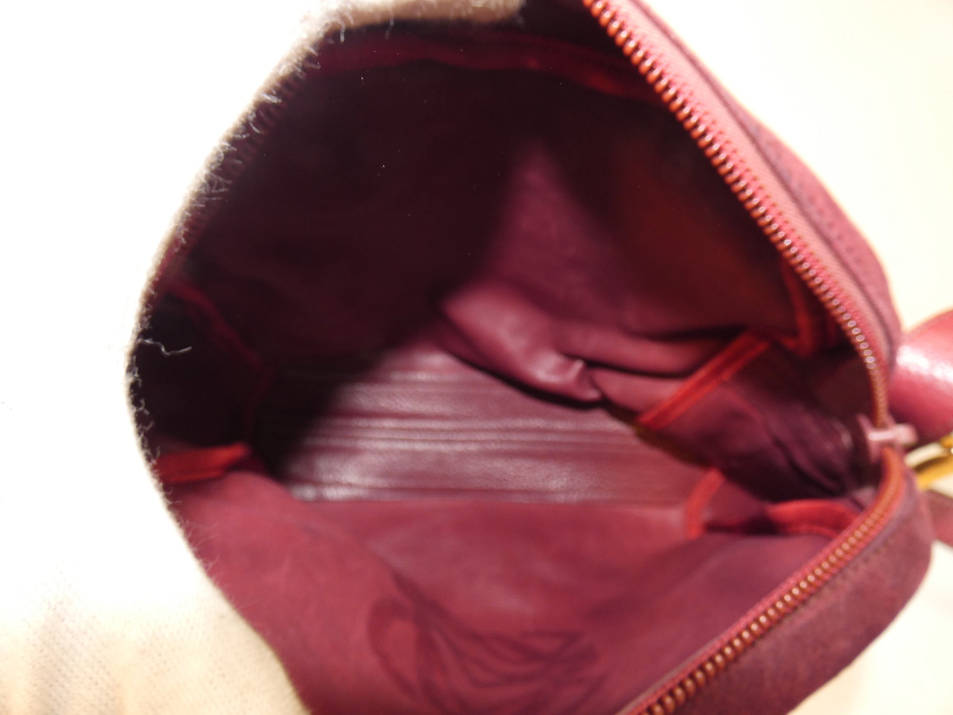LOEWE Anagram Suede Bordeaux Shoulder Bag
