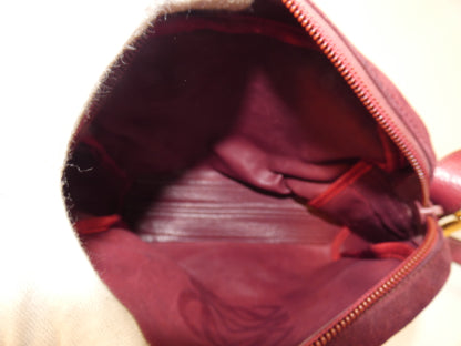 LOEWE Anagram Suede Bordeaux Shoulder Bag