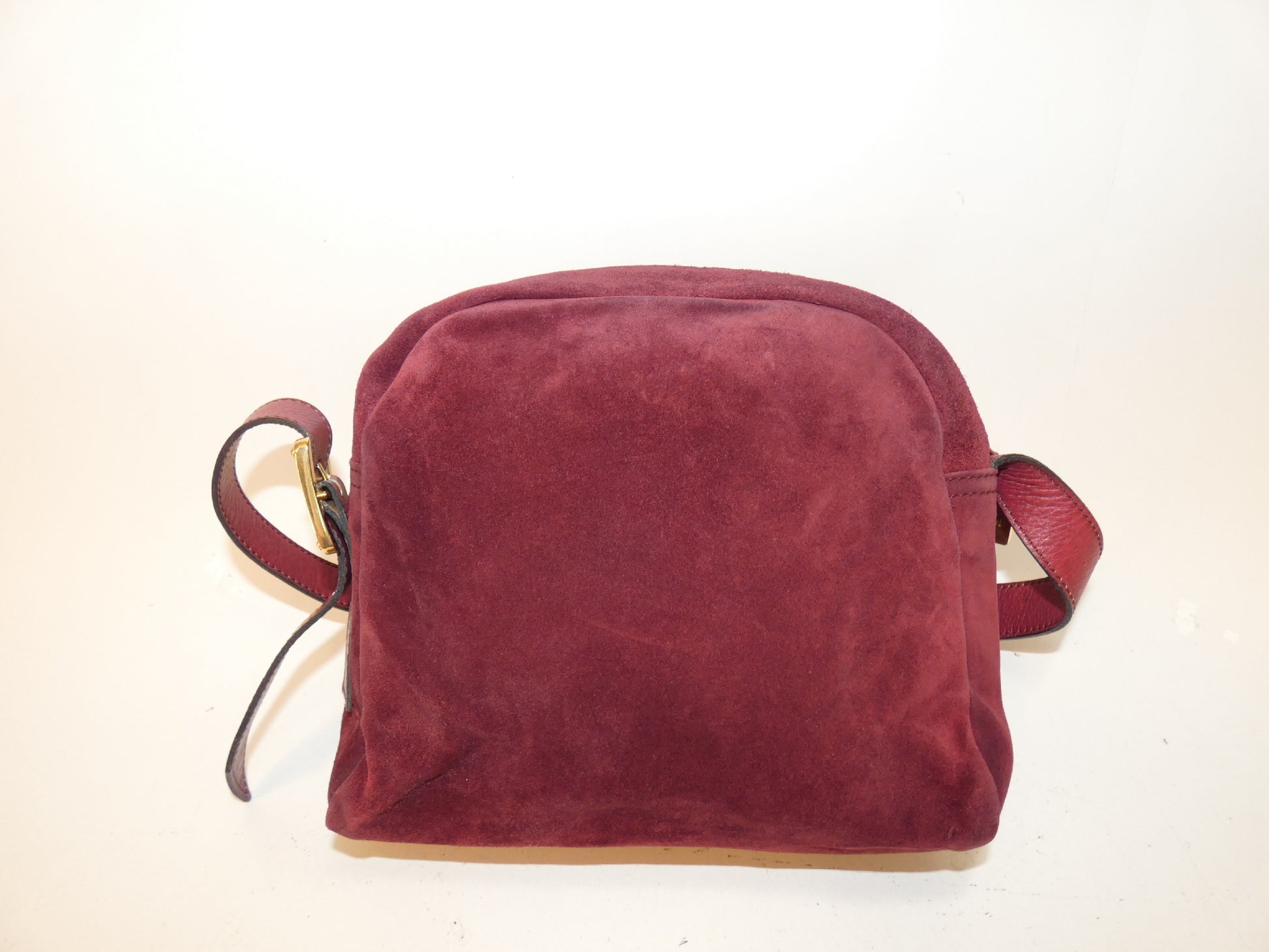 LOEWE Anagram Suede Bordeaux Shoulder Bag