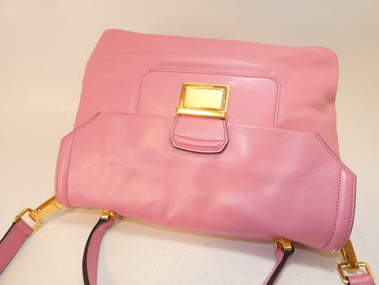 Miu Miu 2-way leather pink handbag