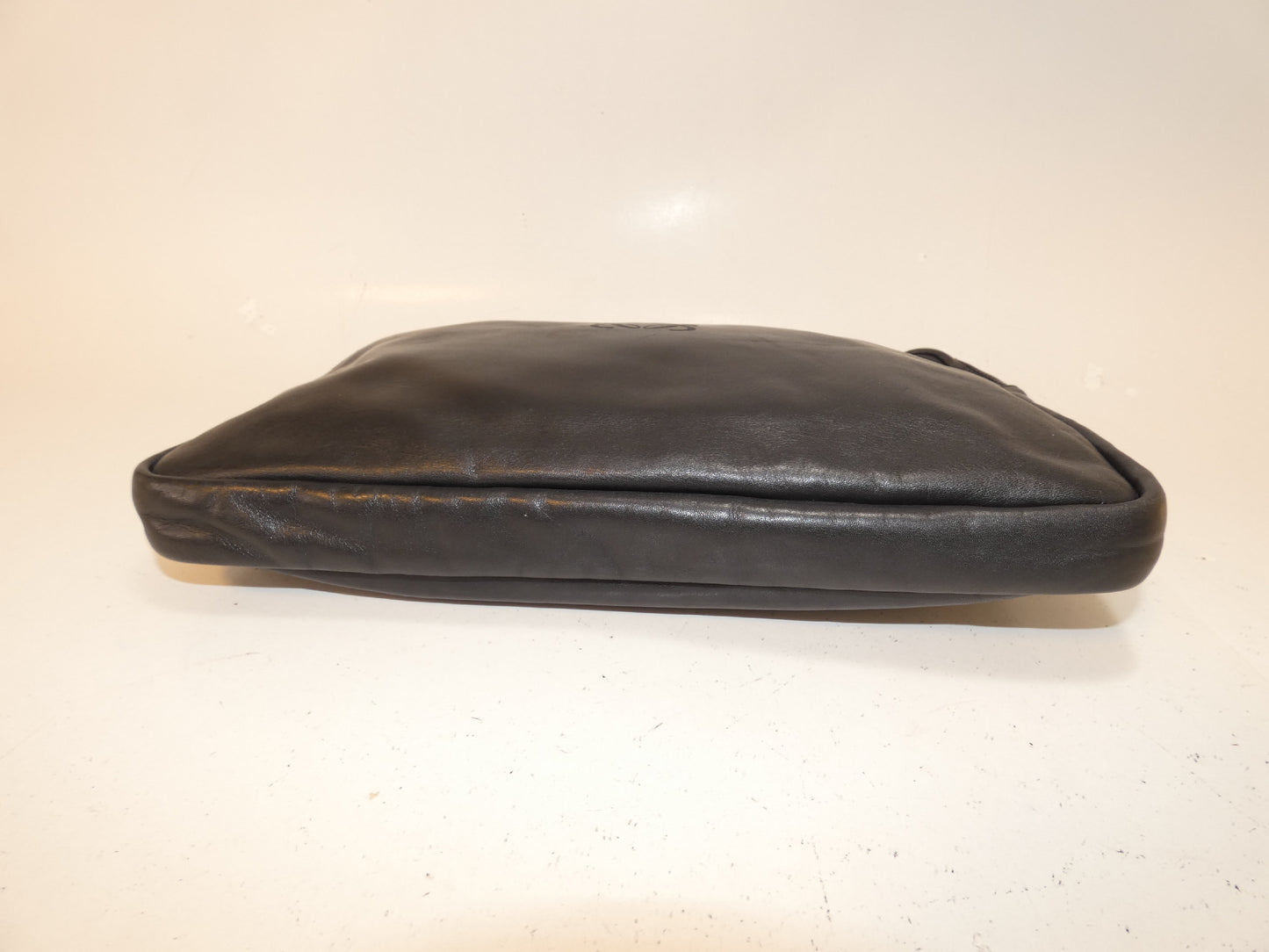 LOEWE Anagram Black Leather Clutch Pouch Clutch Bag
