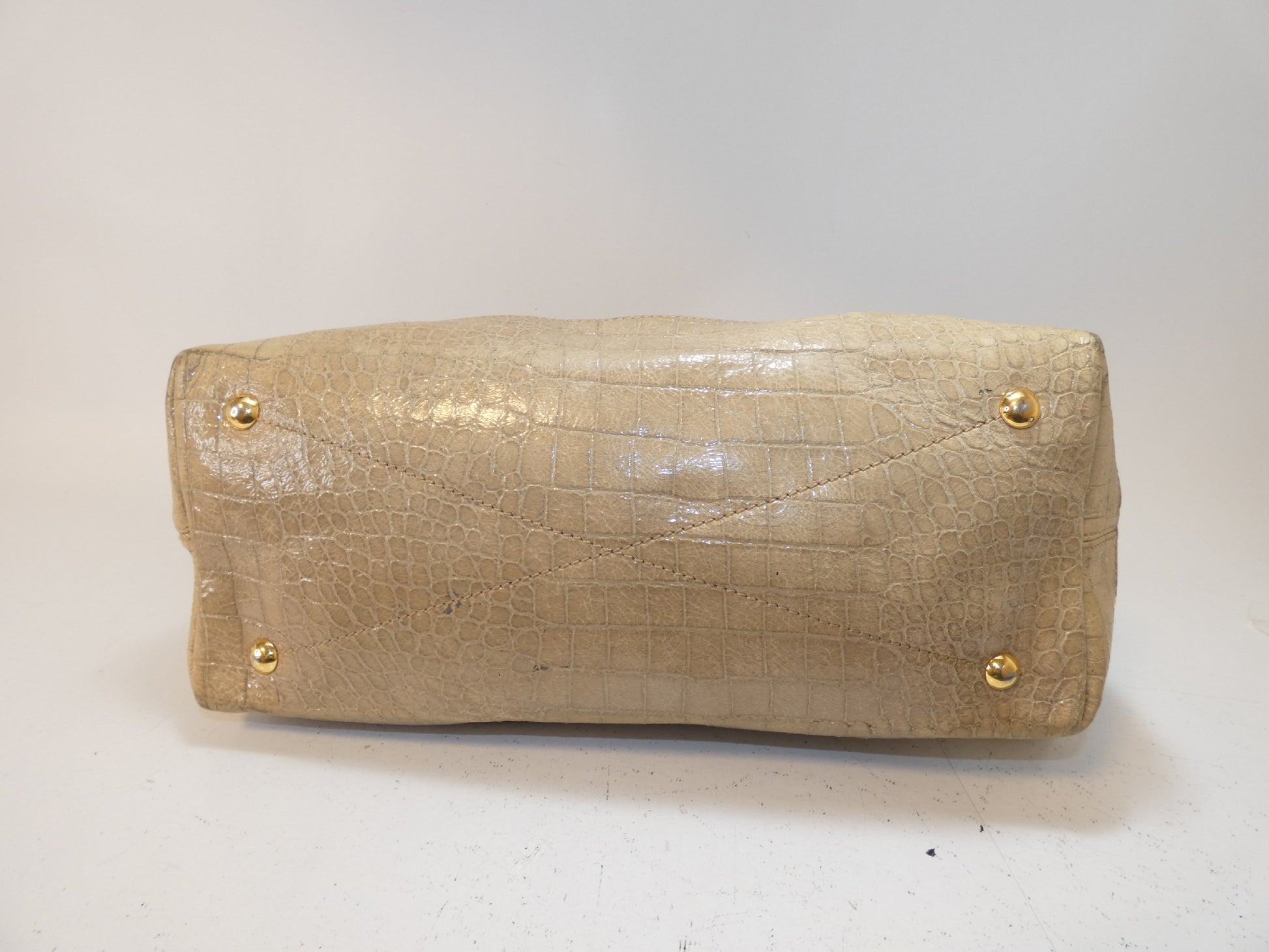Miu Miu 2-way Embossed Leather Beige Hand Shoulder Bag