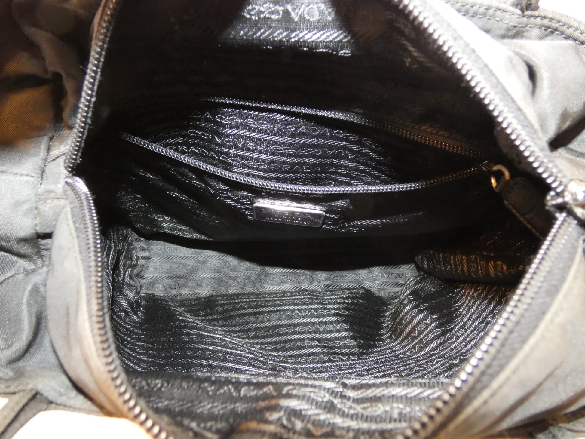 PRADA nylon black handbag